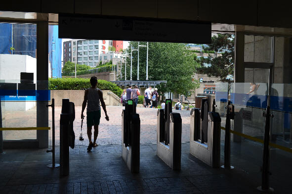 Skytrain Stadium Station International Village Exit