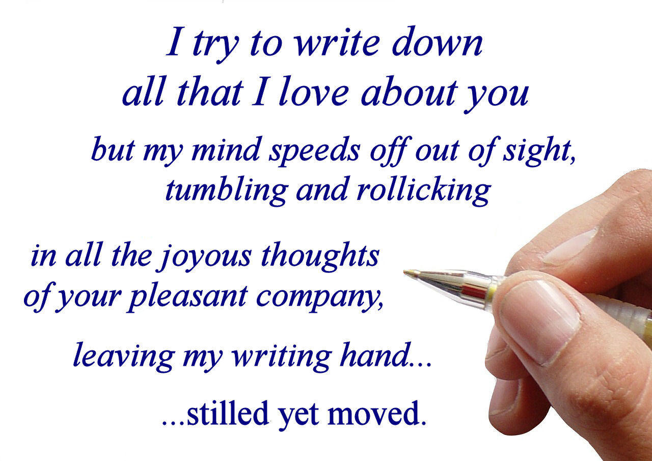 Hand writing love specific letter