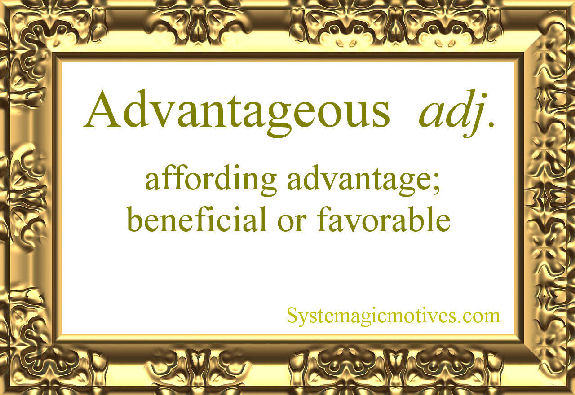 Graphic Definition of Advantageous