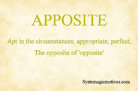 Graphic Definition of Apposite