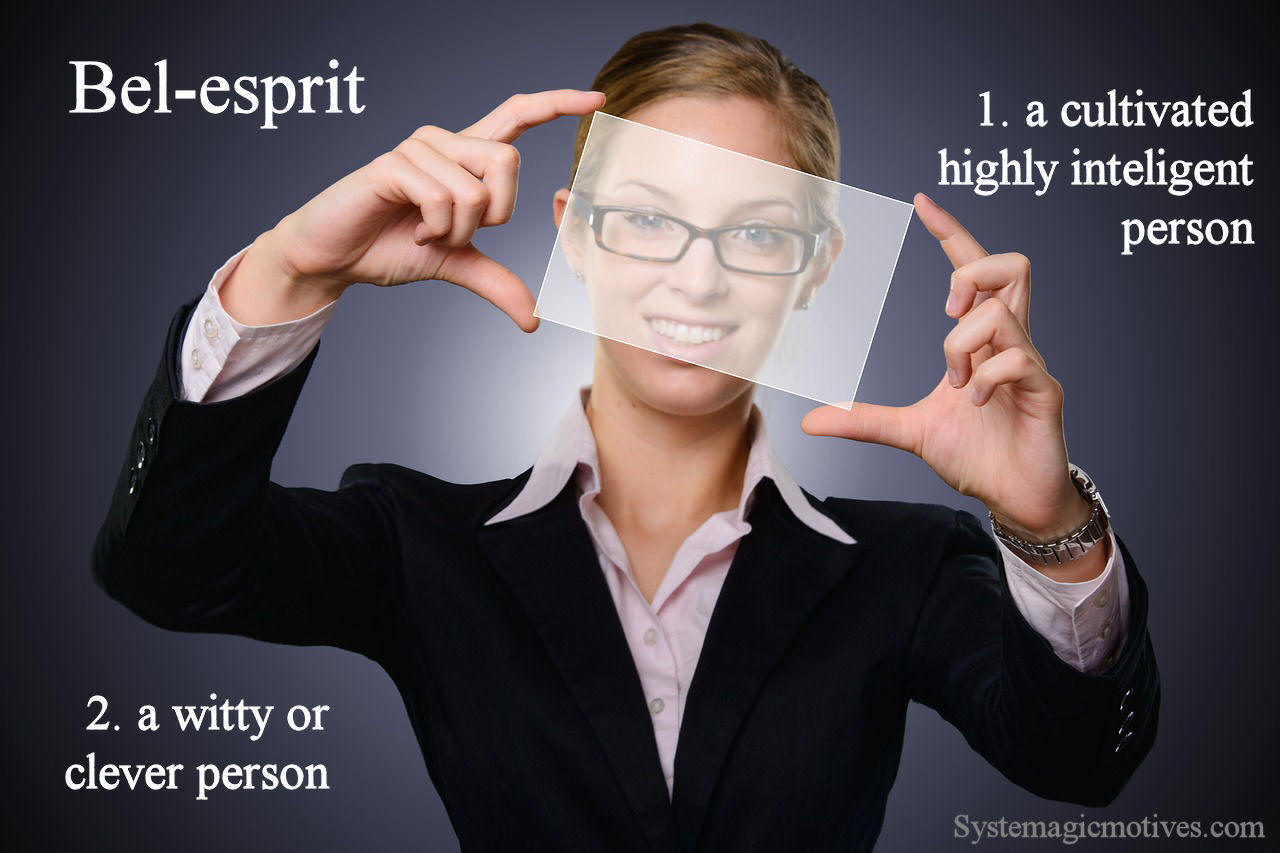 Graphic Definition of Bel-esprit