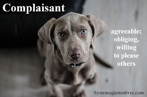 Graphic Definition of Complaisant