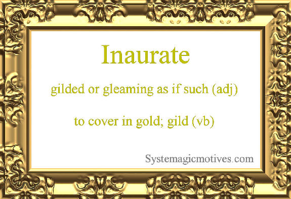 Graphic Definition of Inaurate