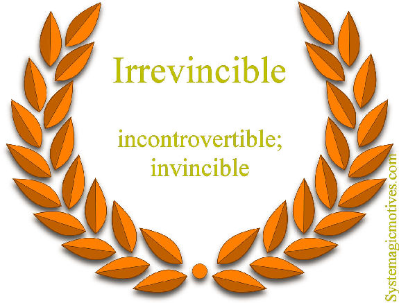 Graphic Definition of Irrevincible