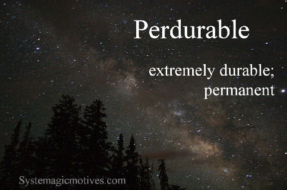 Graphic Definition of Perdurable