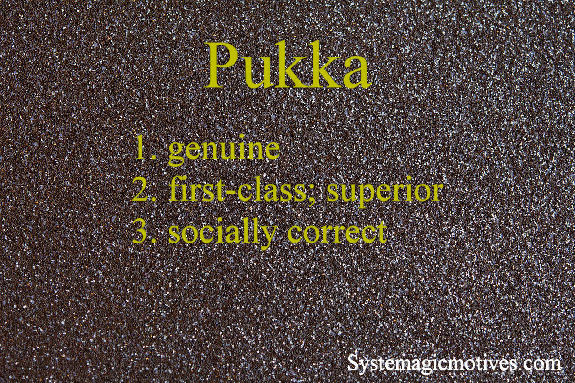 Graphic Definition of Pukka