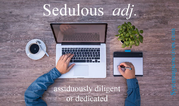 Graphic Definition of Sedulous