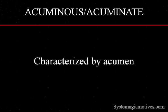 Acuminous Definition