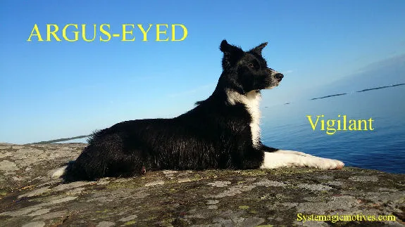 Graphic Definition of 'Argus-eyed'