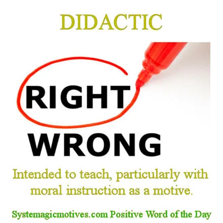 Graphic Definition of Didactic