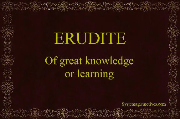 Graphic Definition of Erudite