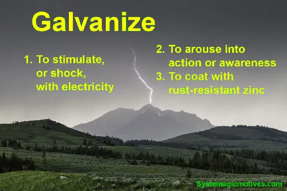 Graphic Definition of Galvanize