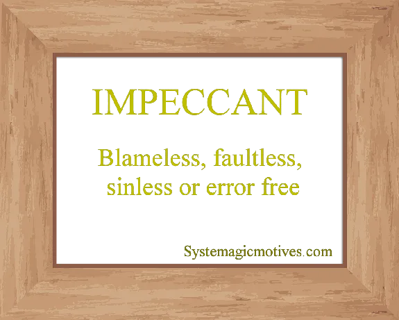 Graphic Definition of Impeccant