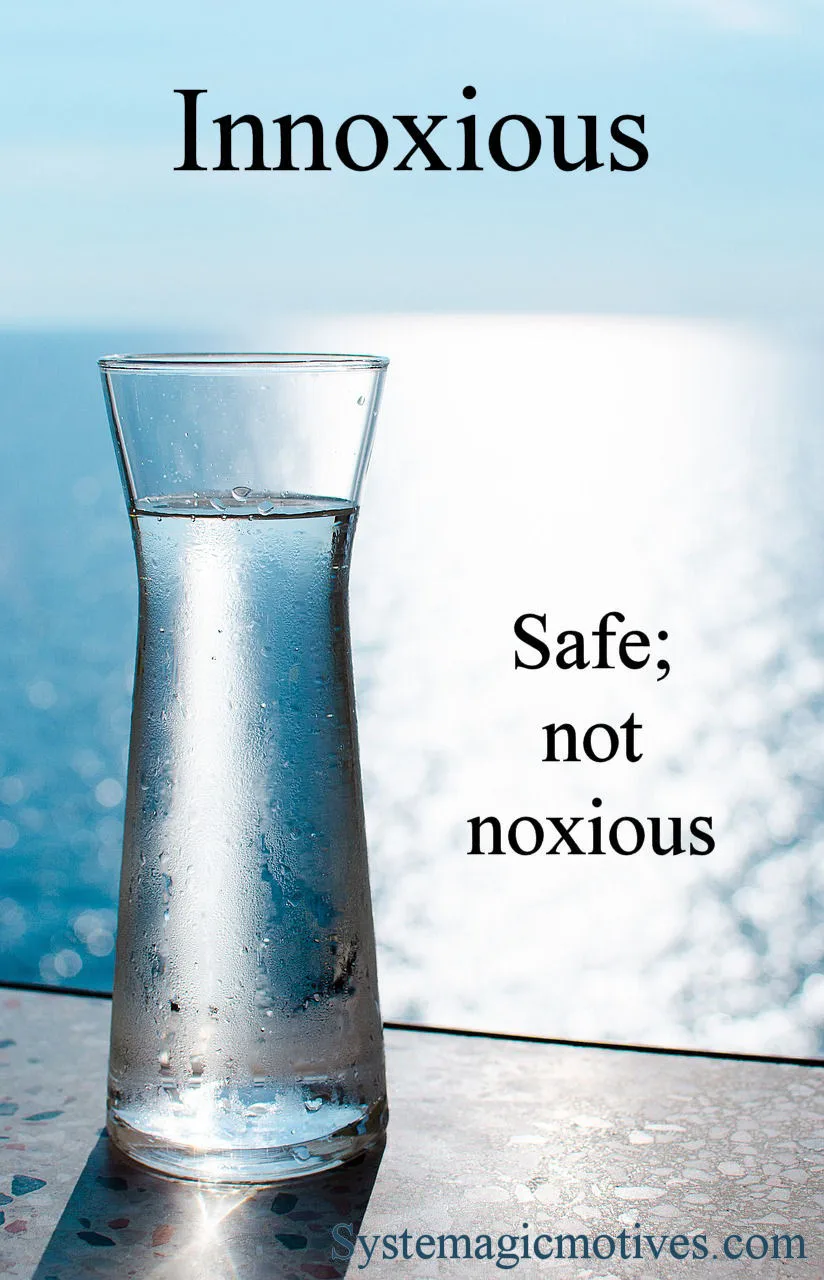 Graphic Definition of Innoxious