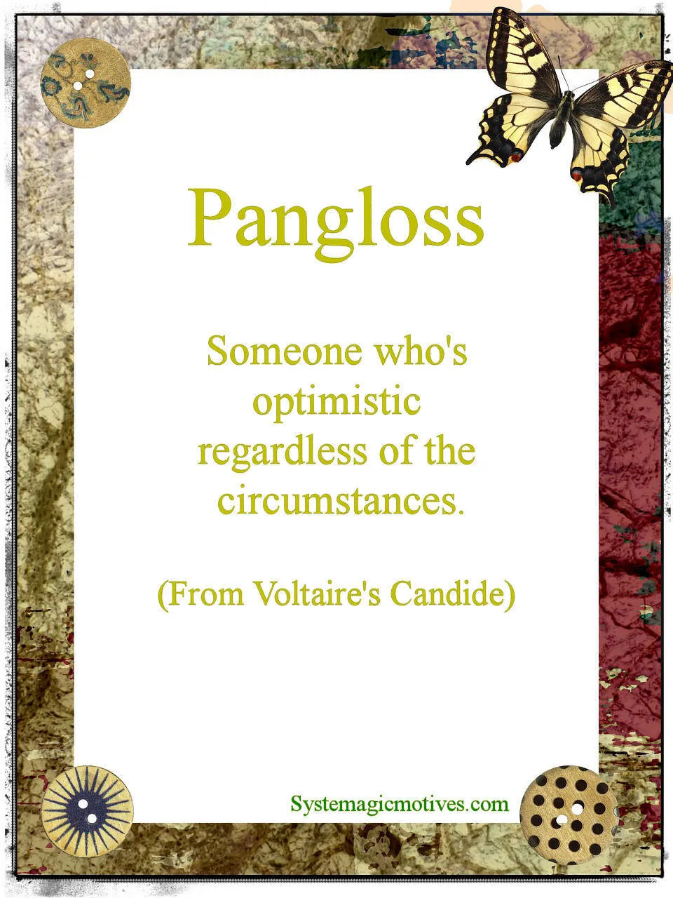 Graphic definition of Pangloss