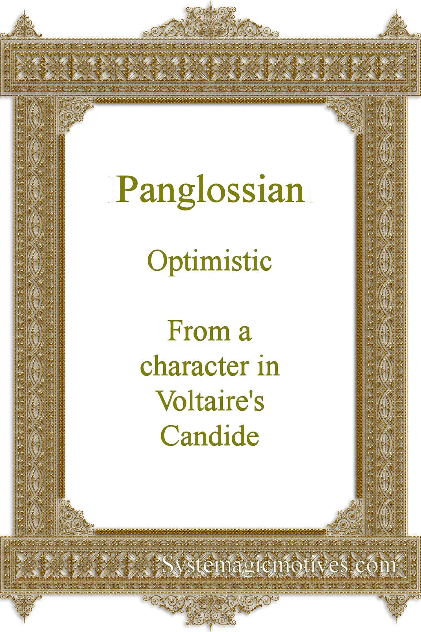 Graphic definition of Panglossian