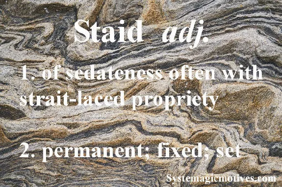Graphic Definition of Staid