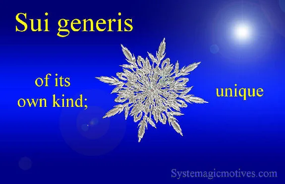 Graphic Definition of Sui generis